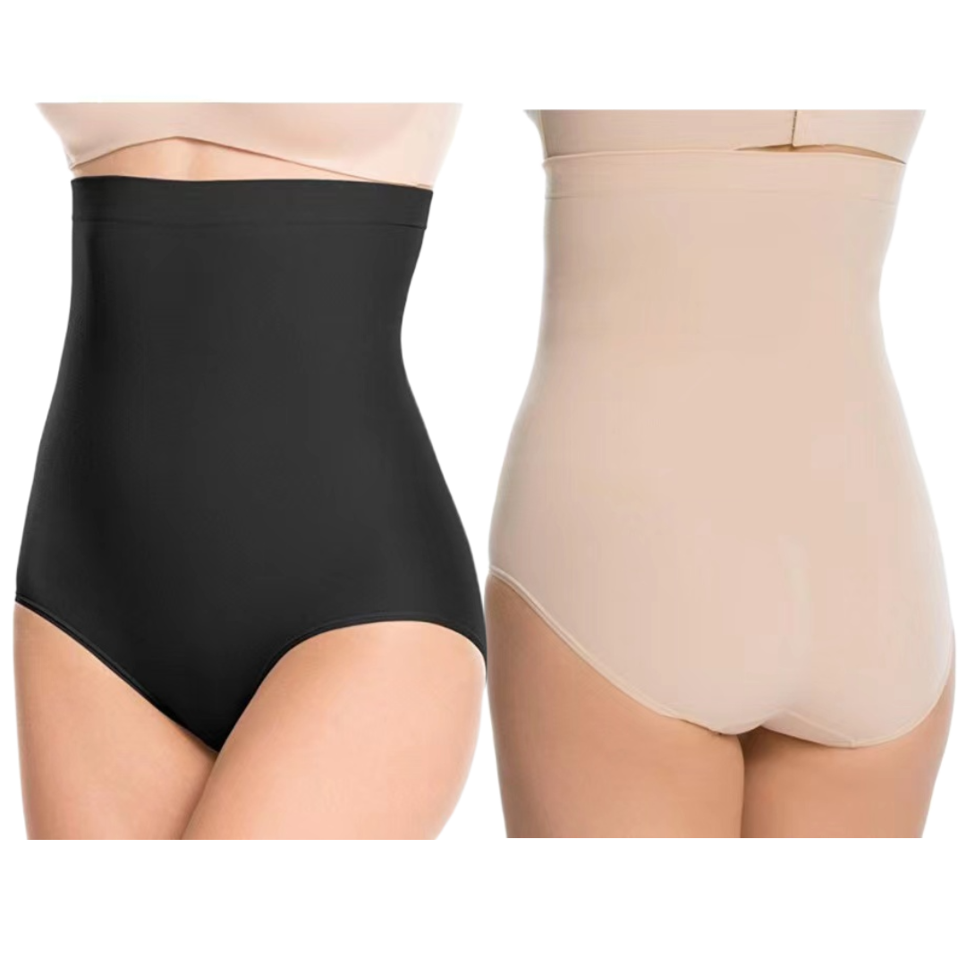 Black Shapewear High Waist Control Briefs - Abigail