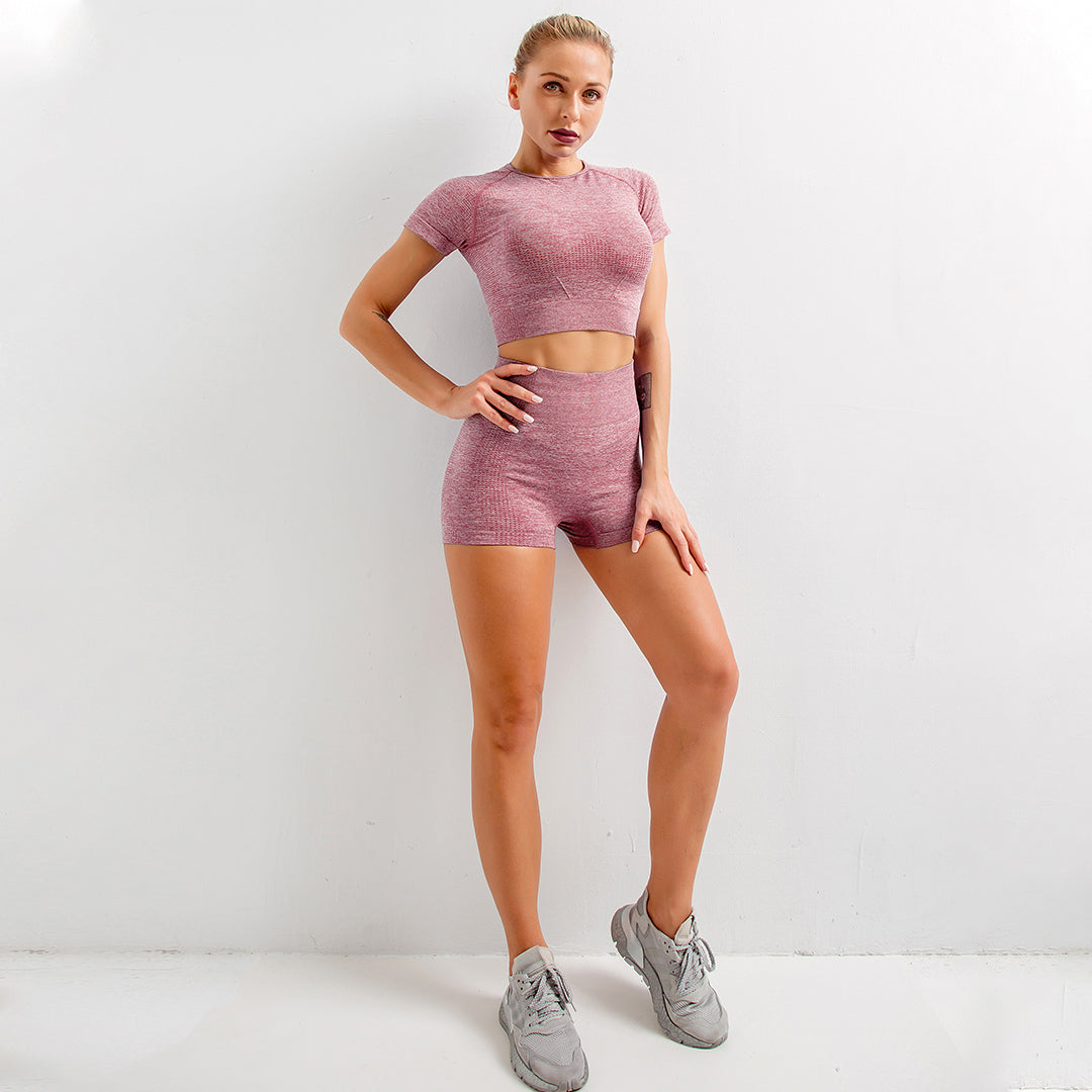 Pink Dot Print Half Sleeve Top - Mia