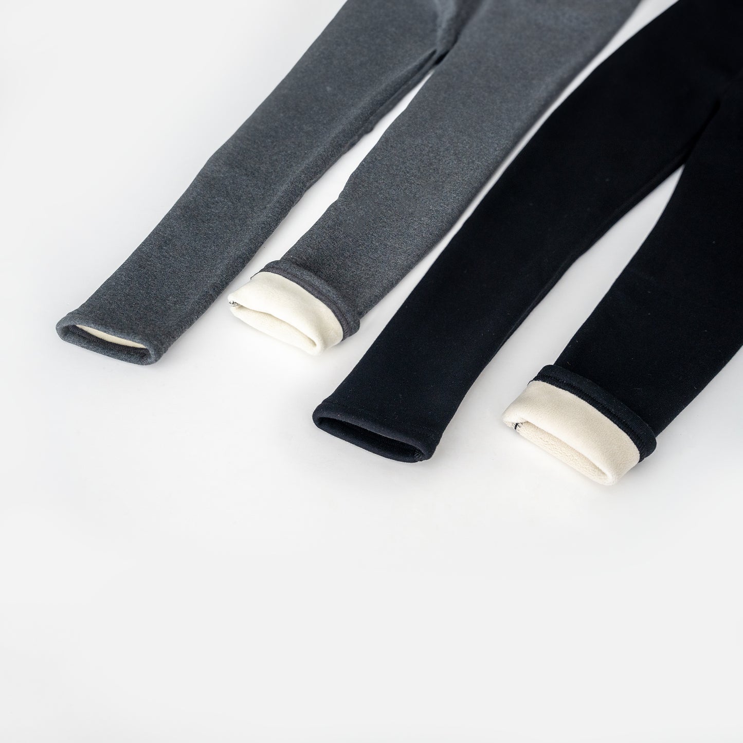 Grey Kids' Thermal Fur-Lined School Uniform Leggings - Nora
