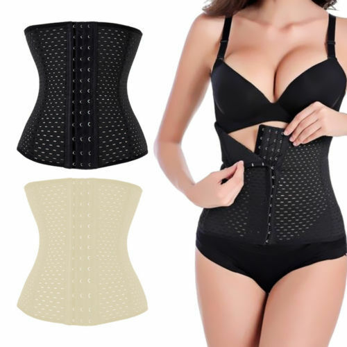 Beige Shapewear Waist Buckle Corset Belt - Sofia