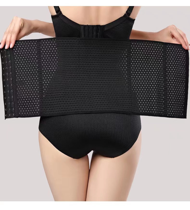 Black Shapewear Waist Buckle Corset Belt - Sofia