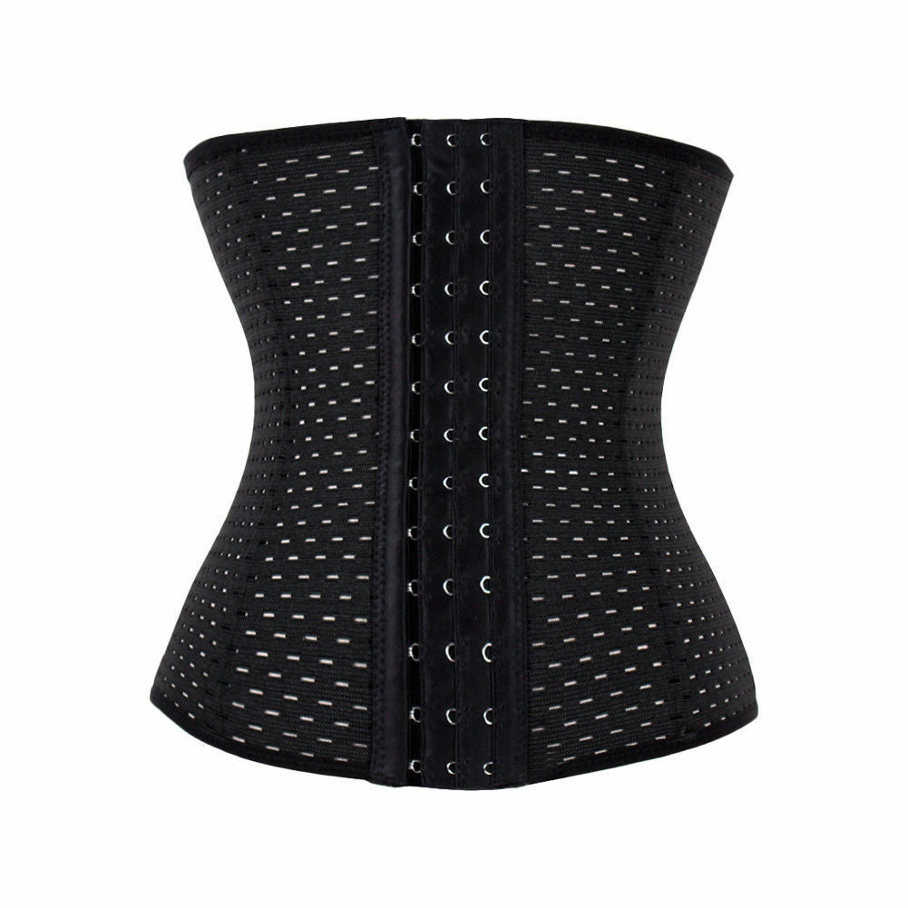 Black Shapewear Waist Buckle Corset Belt - Sofia