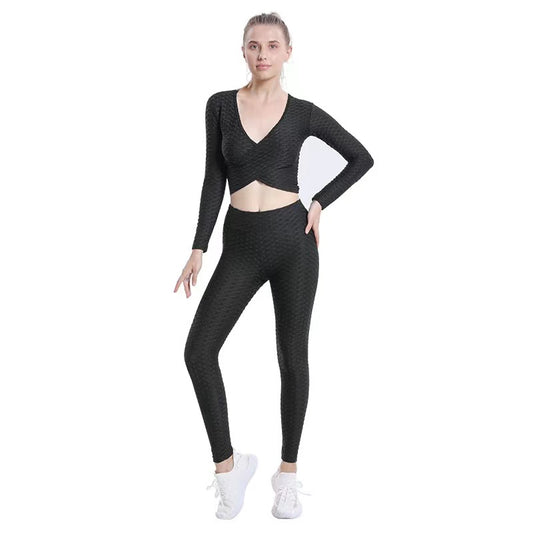 Black Honey Comb Legging - Camila