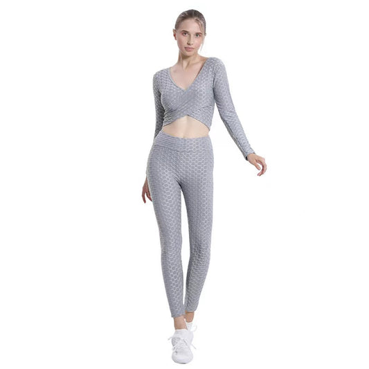 Grey Honey Comb Legging - Camila