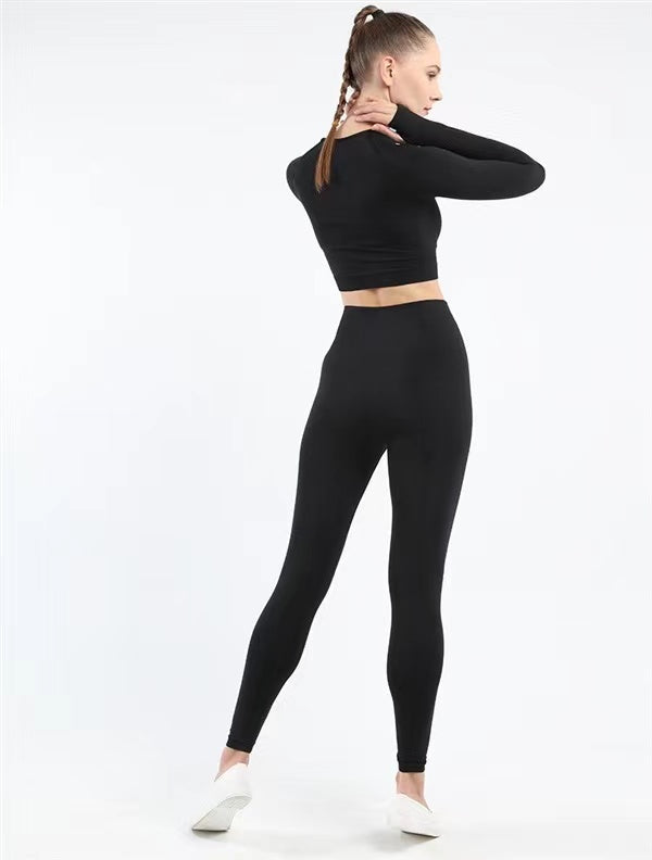 Black Dot Print Thumb Hole Full Sleeve Top - Sophia